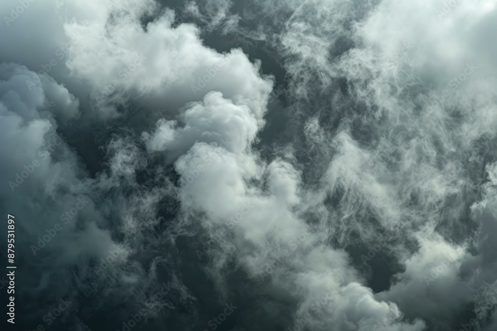 Poster storm clouds forming in the sky, creating a dramatic and moody atmosphere
