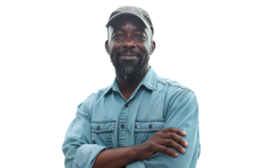 man in a mask  isolated on a transparent background