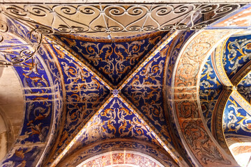 Ornate interior of the Dukes palace in Uzes, France, Europe