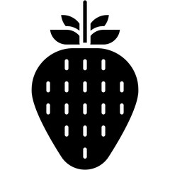 strawberry, fruit, organic, vegetarian, red Icon