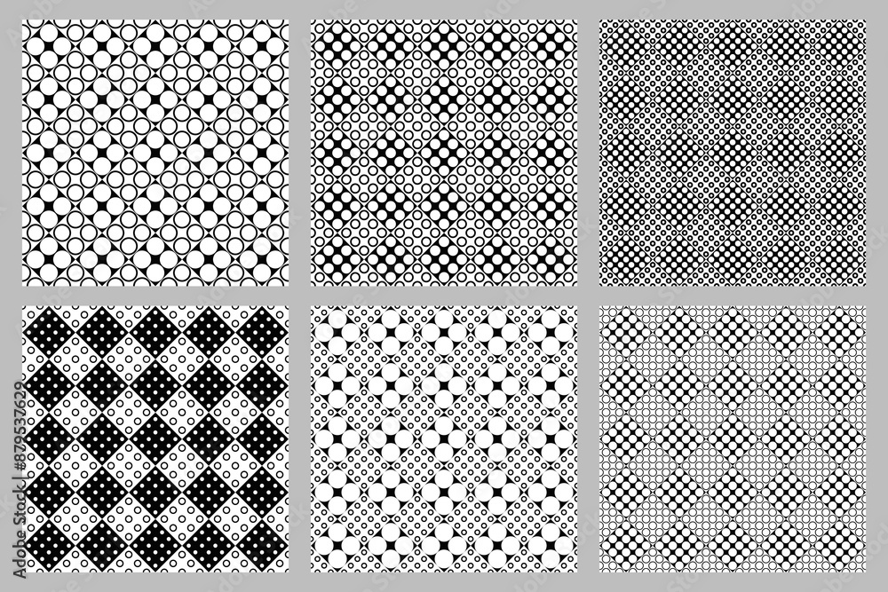 Poster pattern background set - abstract vector graphic from circle and dots