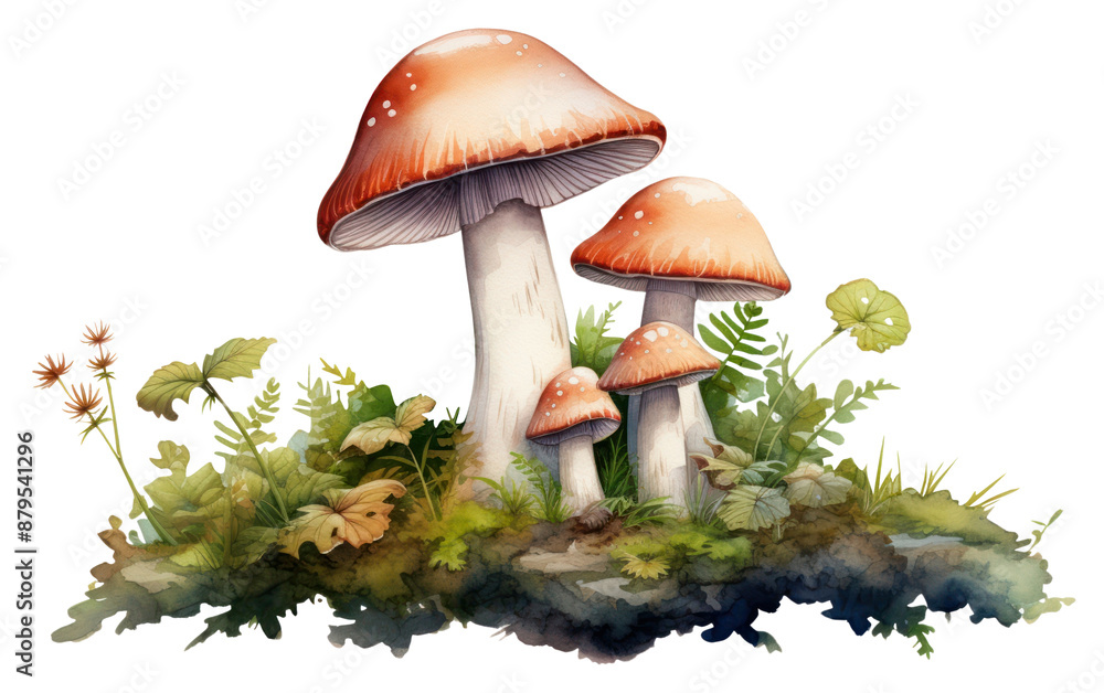 Sticker png mushroom fungus agaric plant.