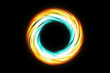 Glowing Magic Circle Stock Image In Black Background