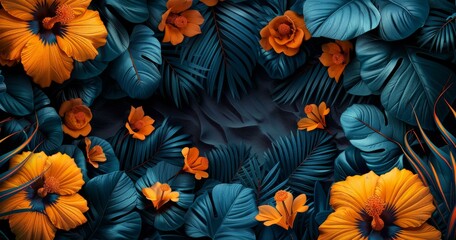 Fototapeta premium Vibrant Floral Pattern, Design Inspiration
