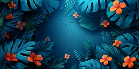 Obraz premium Tropical Paradise Illustration