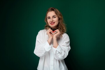 Woman in White Shirt Posing for Picture