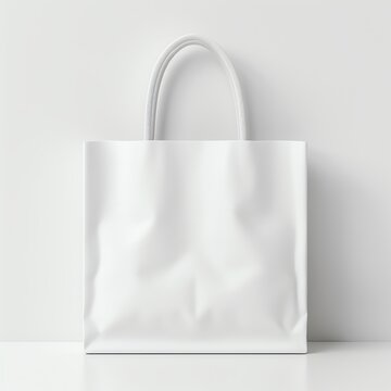 Blank white bag with editable elements, white bag PSD, customizable design