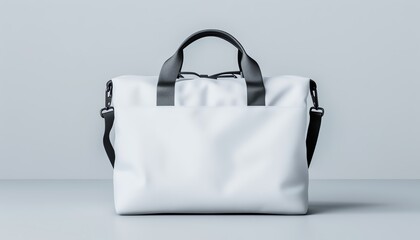 Professional white bag with customizable elements, customizable white bag mockup, versatile design