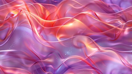Obraz premium Abstract 3D Pink and Orange Wavy Background
