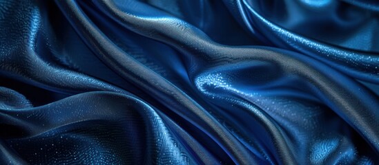 Obraz premium Blue Satin Fabric Abstract Texture