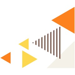 Triangle Shape Corner.Set of template with colorful gradient triangle pattern on each corner position with white space. Modern geometric background for business or corporate presentation. vector illus