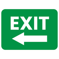 Emergency Exit Sign Set Vector Icon Illustration