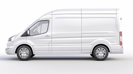 Passenger van isolated from white or transparent background