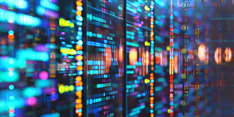 Fototapeta premium High-Tech Data Center with Advanced Servers, Modern Data Center Infrastructure with Cutting-Edge Technology