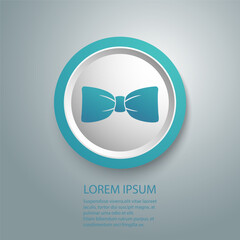 Black bow tie vector icon isolated on white background