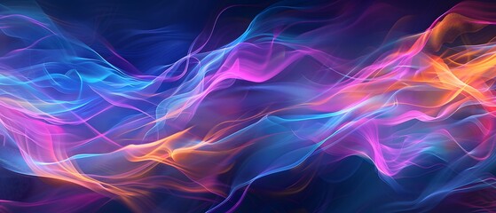 Obraz premium Colorful abstract background with flowing lines and vibrant hues. Perfect for headers, websites, and design projects.