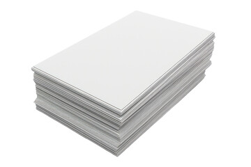 A stack of white paper is on a white background, illustrations, clipart, isolated on a transparent background.