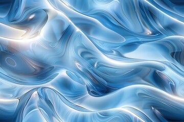 Obraz premium Abstract Blue Liquid Swirls Background