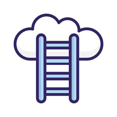 Career growth vector design isolated on white background, career growth icon