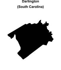 Darlington County (South Carolina) blank outline map