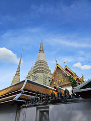 Ancient Stupa at Wat Pho Bangkok, Thailand. Wat Pho is famous temple and historical landmark of Thailand.