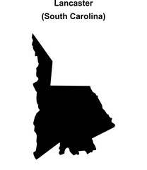 Lancaster County (South Carolina) blank outline map