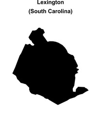 Lexington County (South Carolina) blank outline map