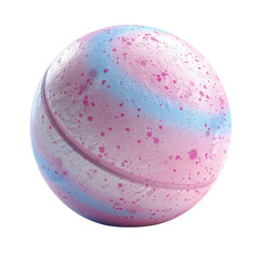 Obraz premium Colorful bath bomb with pink, blue, and purple hues. Ideal for spa, relaxation, and luxury bathing experiences. High-resolution image.
