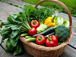 basket full of vegetables