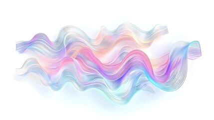Fototapeta premium Futuristic Holographic Wave Abstract Colorful Digital Art Background Design