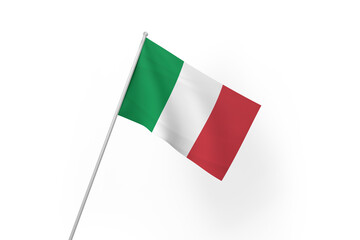 3d illustration flag of Italy. Italy flag isolated on white background.

