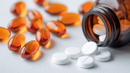 An impactful photo of kidney stone treatment, featuring medication and dietary changes, focus cover all object