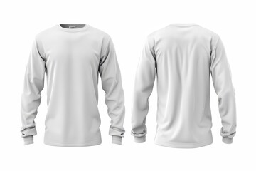 Blank Long sleeve T shirt for men template