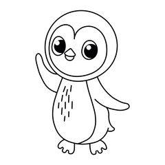 Fototapeta premium penguin coloring book for children