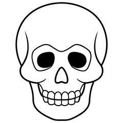 Skull vector illustration, Halloween skull vector art, skull silhouette, skull and crossbones