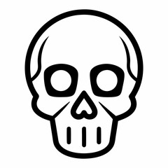 Skull vector illustration, Halloween skull vector art, skull silhouette, skull and crossbones