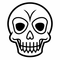 Skull vector illustration, Halloween skull vector art, skull silhouette, skull and crossbones