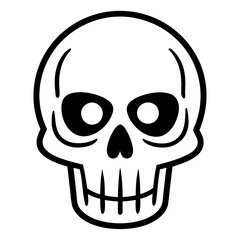 Skull vector illustration, Halloween skull vector art, skull silhouette, skull and crossbones
