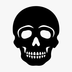 Skull vector illustration, Halloween skull vector art, skull silhouette, skull and crossbones