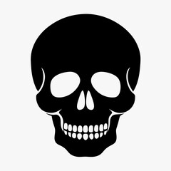 Skull vector illustration, Halloween skull vector art, skull silhouette, skull and crossbones