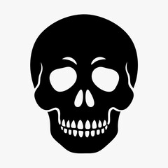 Skull vector illustration, Halloween skull vector art, skull silhouette, skull and crossbones