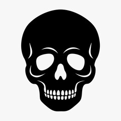 Skull vector illustration, Halloween skull vector art, skull silhouette, skull and crossbones