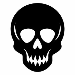 Skull vector illustration, Halloween skull vector art, skull silhouette, skull and crossbones