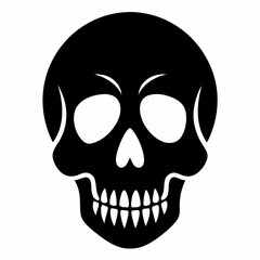 Skull vector illustration, Halloween skull vector art, skull silhouette, skull and crossbones