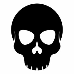 Skull vector illustration, Halloween skull vector art, skull silhouette, skull and crossbones