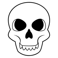 Skull vector illustration, Halloween skull vector art, skull silhouette, skull and crossbones