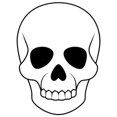 Skull vector illustration, Halloween skull vector art, skull silhouette, skull and crossbones