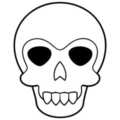 Skull vector illustration, Halloween skull vector art, skull silhouette, skull and crossbones