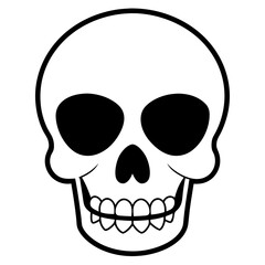 Skull vector illustration, Halloween skull vector art, skull silhouette, skull and crossbones