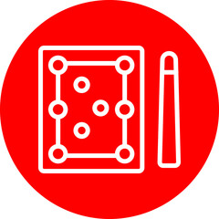 Billiard Vector Line White Circle Red